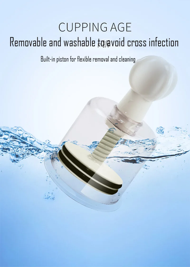 Rotary Bio-magnetic Vacuum Cupping Kit SCREW VALVE SUCTION Nipple Correction Cups for Flat or Inverted Nipple SET-8 CUPS YFC-8 -2