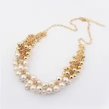 Модная элегантная обувь на платформе многослойное жемчужное ожерелье для Для женщин колье Цепочки и ожерелья и кулоны из нержавеющей стали ювелирные изделия, ювелирные изделия 5N074