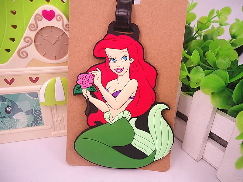

Disney princess cartoon Travel Accessories travel tag luggage Frozen Suitcase ID Address portable label pendant Elsa doll