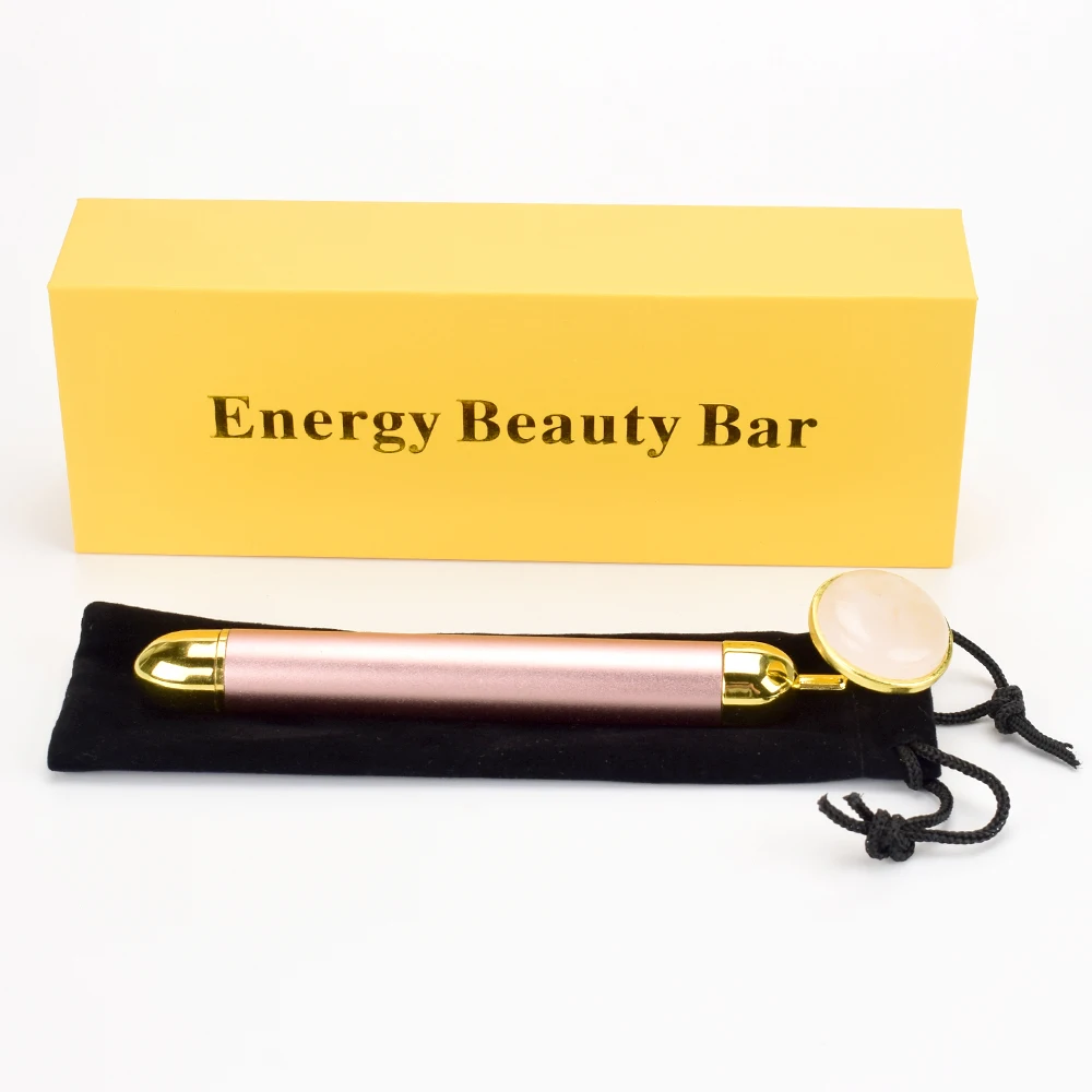 Energy Beauty Bar Vibration Jade Roller Electric Massager with Natual