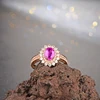 18k/Au750 Gold 1.02ct Pink Sapphire &  0.65ct Natural Diamond Engagement Ring Fine Jewelry