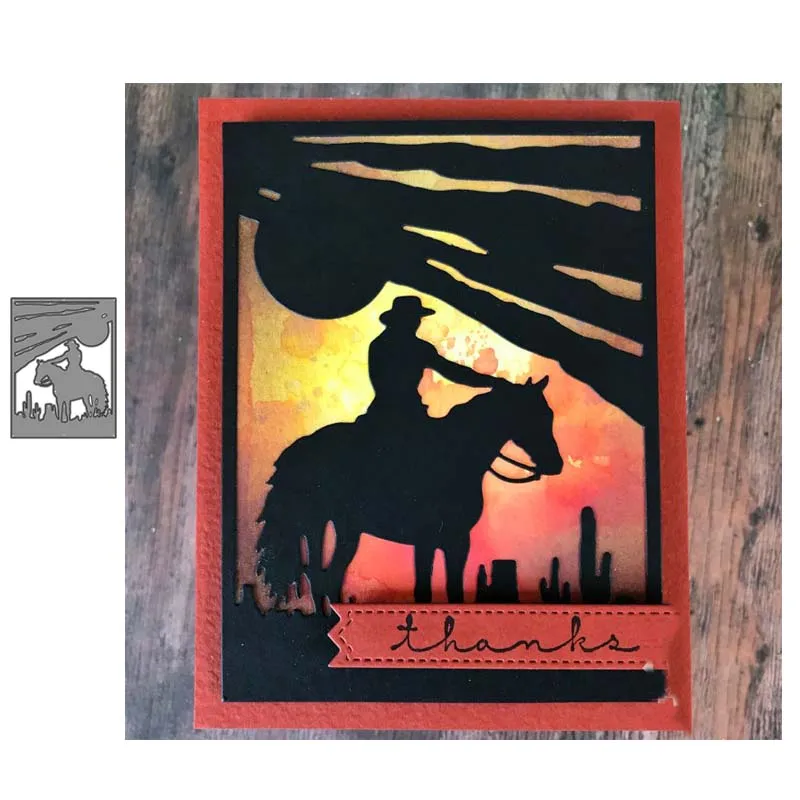 

Cowboy NO.2 metal cutting dies cut die mold decoration Scrapbook paper craft knife mould blade punch stencils