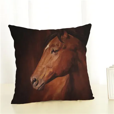 Новое поступление, креативная модная подушка с лошадью, наволочка для подушки, декоративная наволочка с рисунком, Cojines Almofada - Цвет: 18