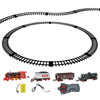 

NICEXMAS 1 Set of Train Model Toy Portative Durable Plastic Electric Utility Train Pathway for Boys Playing Gift