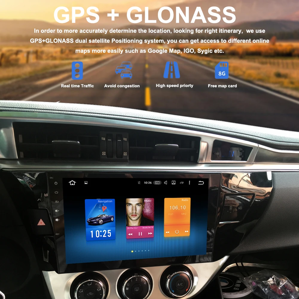 

Car 2 din android GPS Navi for Toyota Corolla 2015 autoradio navigation head unit multimedia 4Gb+32Gb Android 9.0 PX5 Octa-core