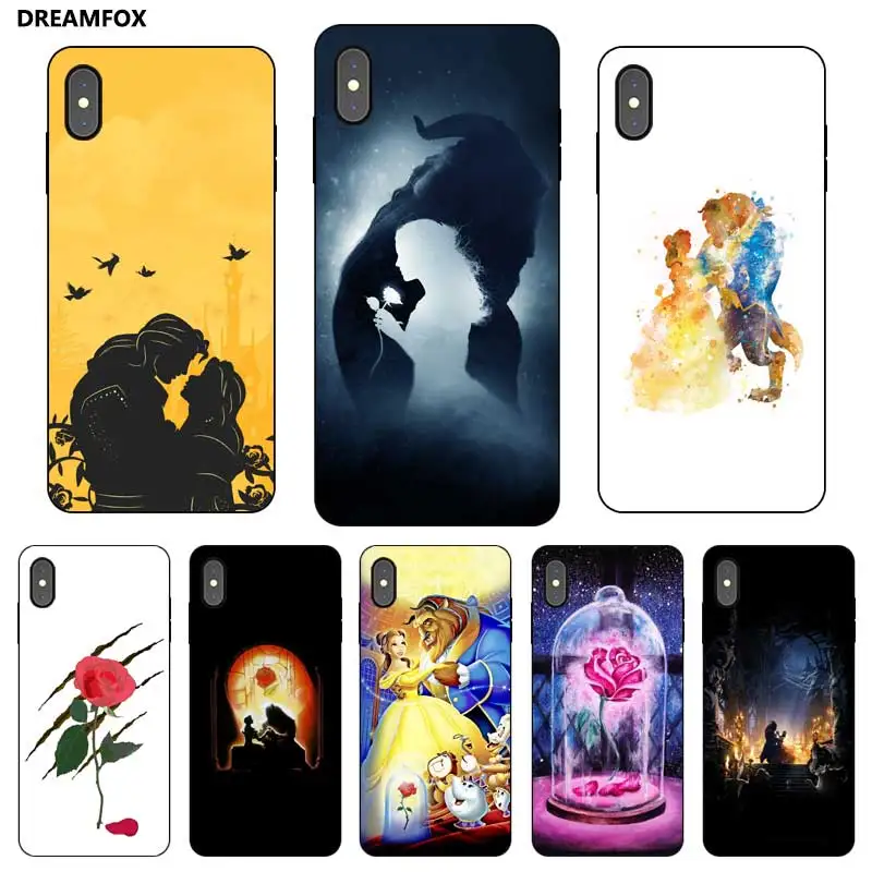 

N268 Beauty And The Beast Black Silicone Case Cover For Apple iPhone 11 Pro XR XS Max X 8 7 6 6S Plus 5 5S SE