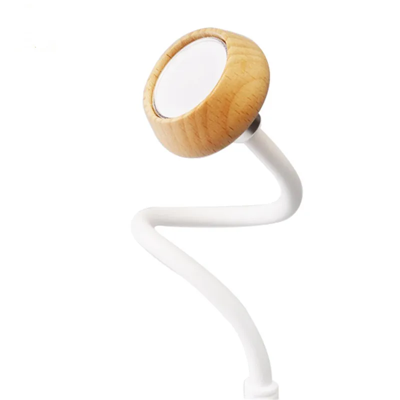 

CLAITE 1W Flexible LED Wood Night Light USB Rechargeable Reading Lamp for Computer Notebook PC Laptop Power Bank