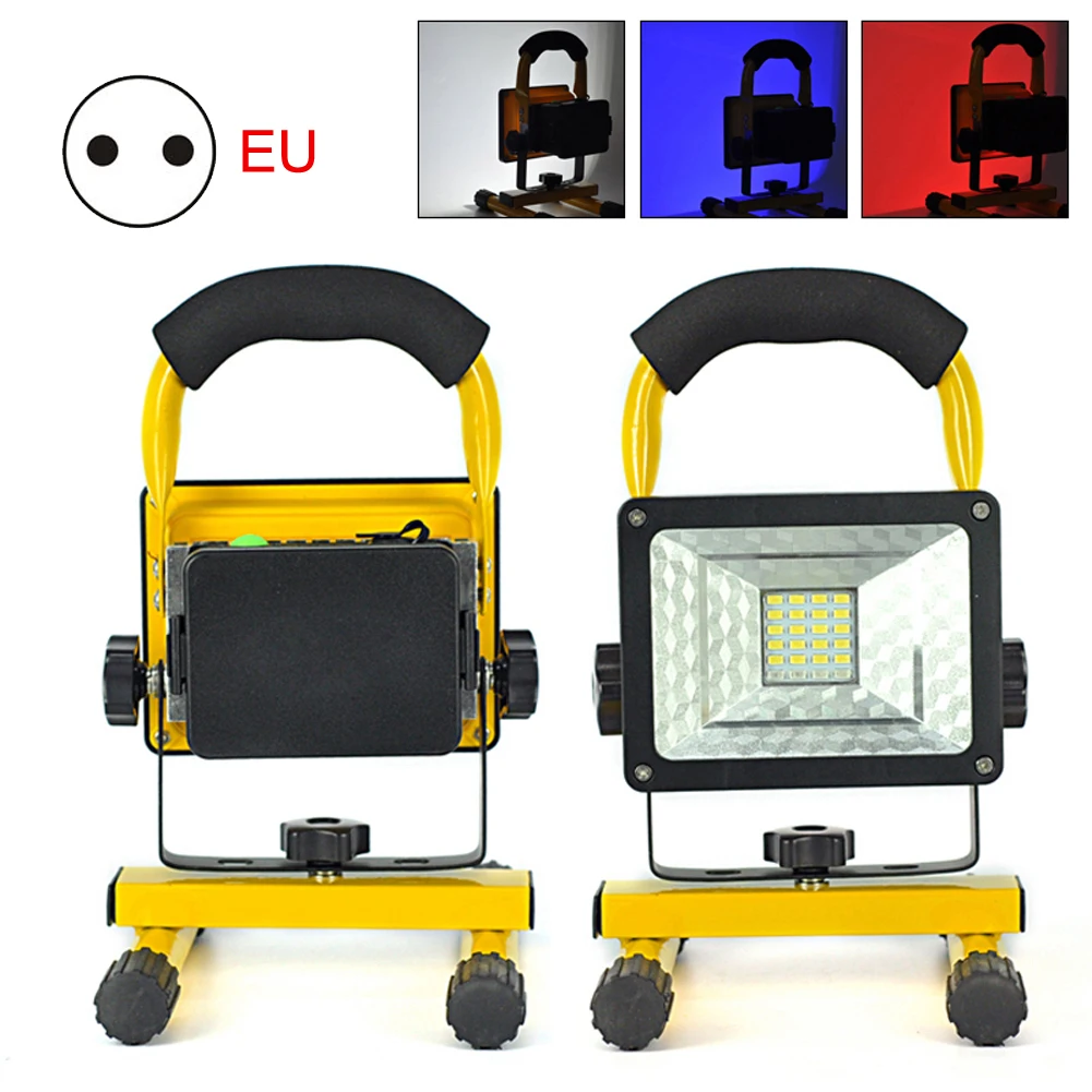 

TSLEEN Free Shipping! Waterproof Rechargeable LED Spotlight 10W Floodlight Refletor LED Outdoor Lighting With 18650 Battery 220V