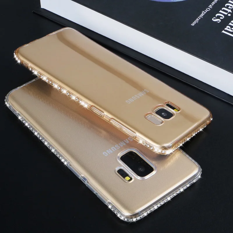 

NOWAL Bling Diamond Case For Samsung S8 S9 Plus Note 9 5 4 S7 S6 Edge S5 J3 2015 J5 2016 J7 2017 A6 Plus 2018 Soft Silicon Cover