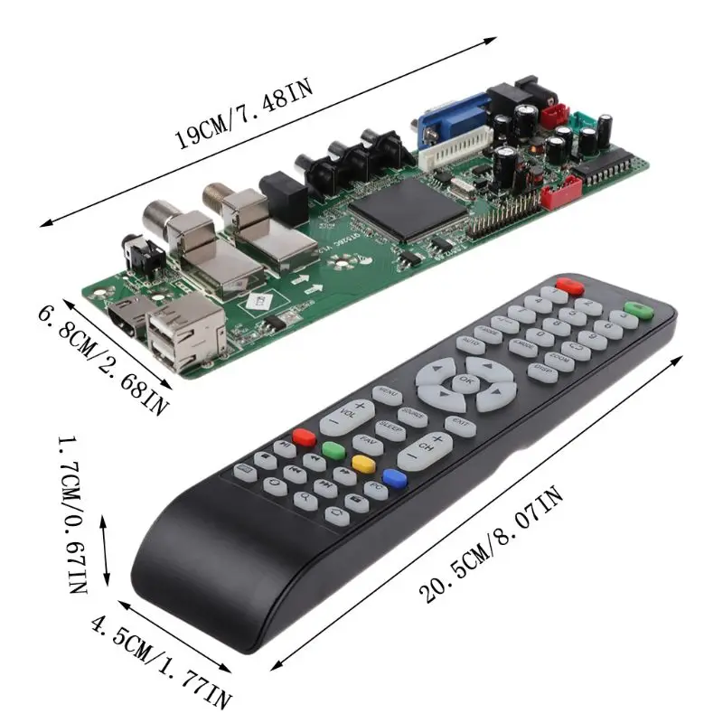 DVB-S2 DVB-T2 DVB-C цифровой сигнал ATV клен драйвер ЖК-дисплей дистанционного Управление доска пусковое устройство Универсальный двойной USB Медиа-QT526C V1.1 T. S5