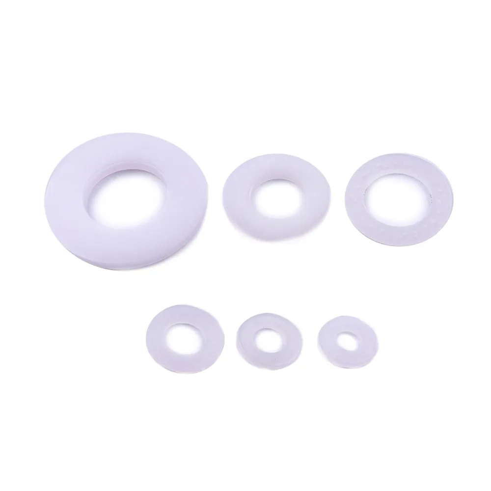 Hot Sale 60Pcs 6 sizes Natural Color NYLON Washers high temperature