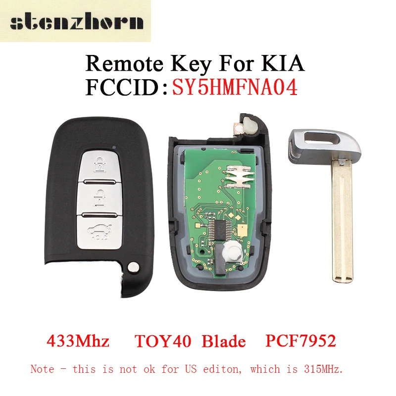 Stenzhorn 2 шт * 433 МГц Smart Remote Keyless ключ для KIA Soul Sportage Sorento Mohave K2 K5 рио optima Forte Cerato PCF7952