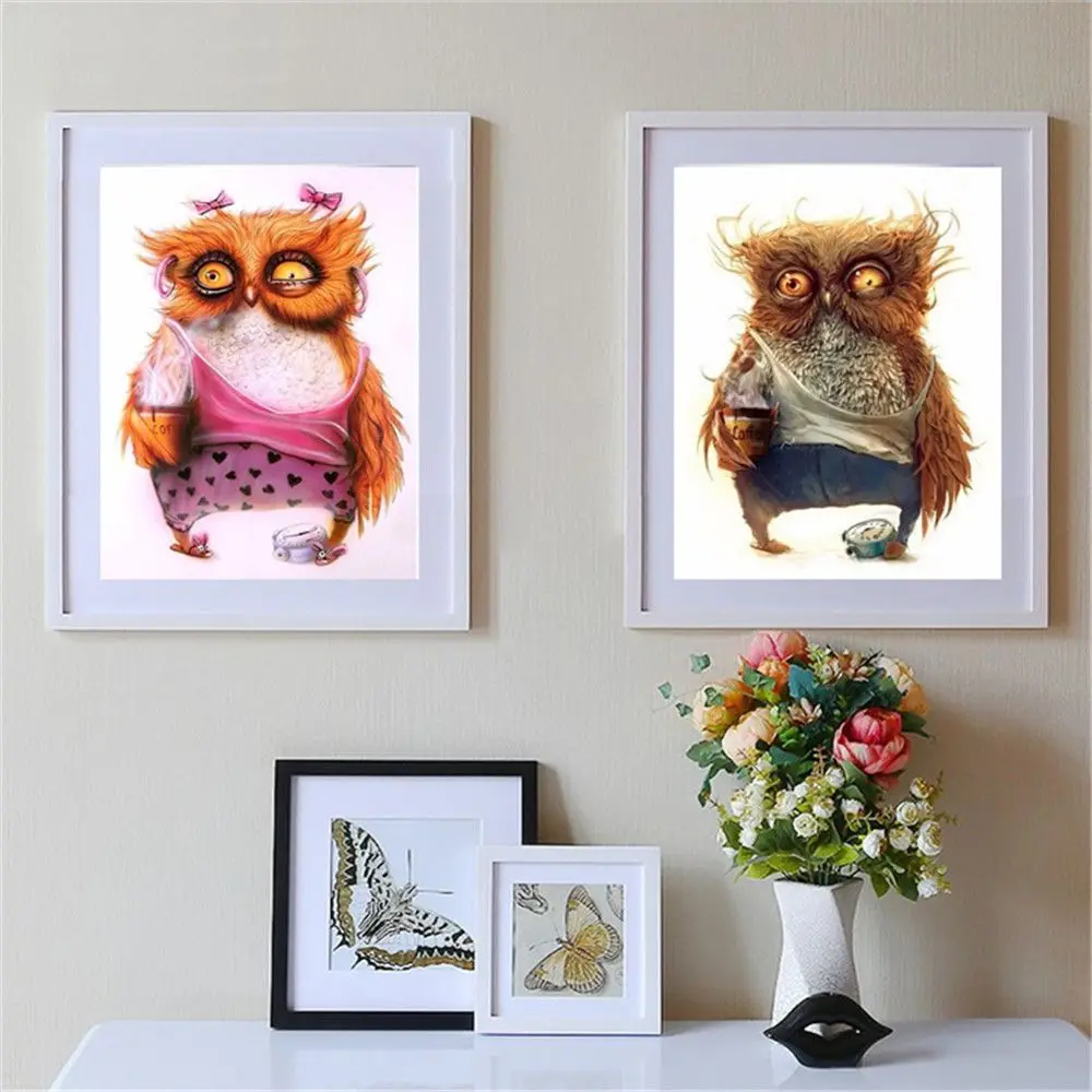 

Animal Owl Pattern Diamond Embroidery Cross Stitch 5D DIY Diamond Mosaic Needlework Diamond Painting Crafts Housel Wall Decor
