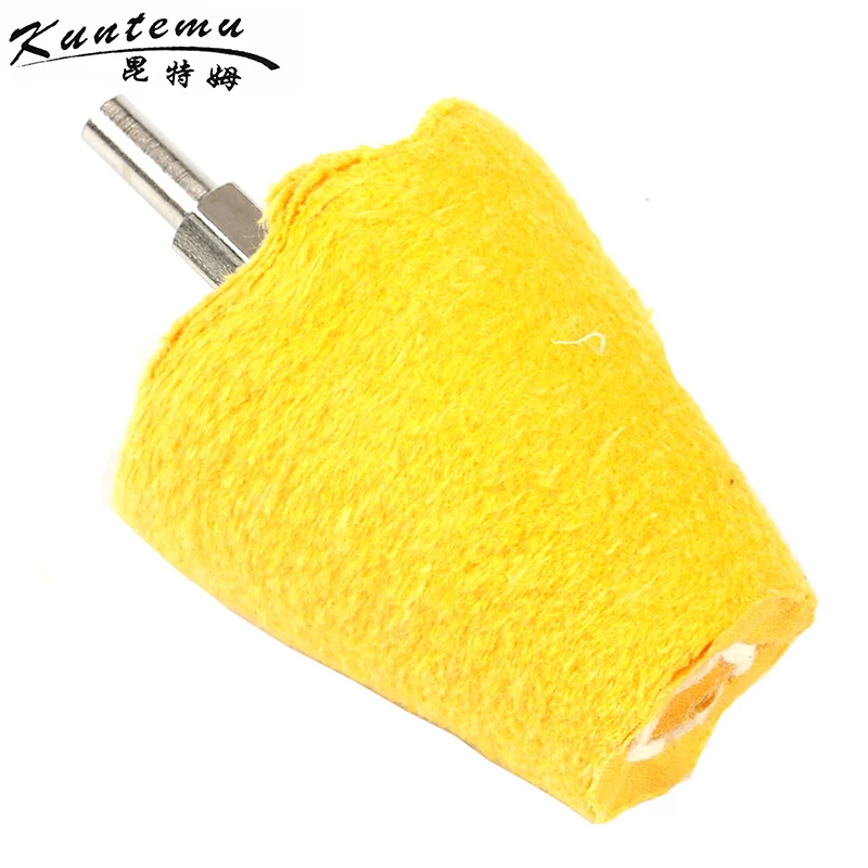 

1PC Cone 3"*40 Cotton Polishing Wheel With Shank For Jewelry Wood Metal Polishing