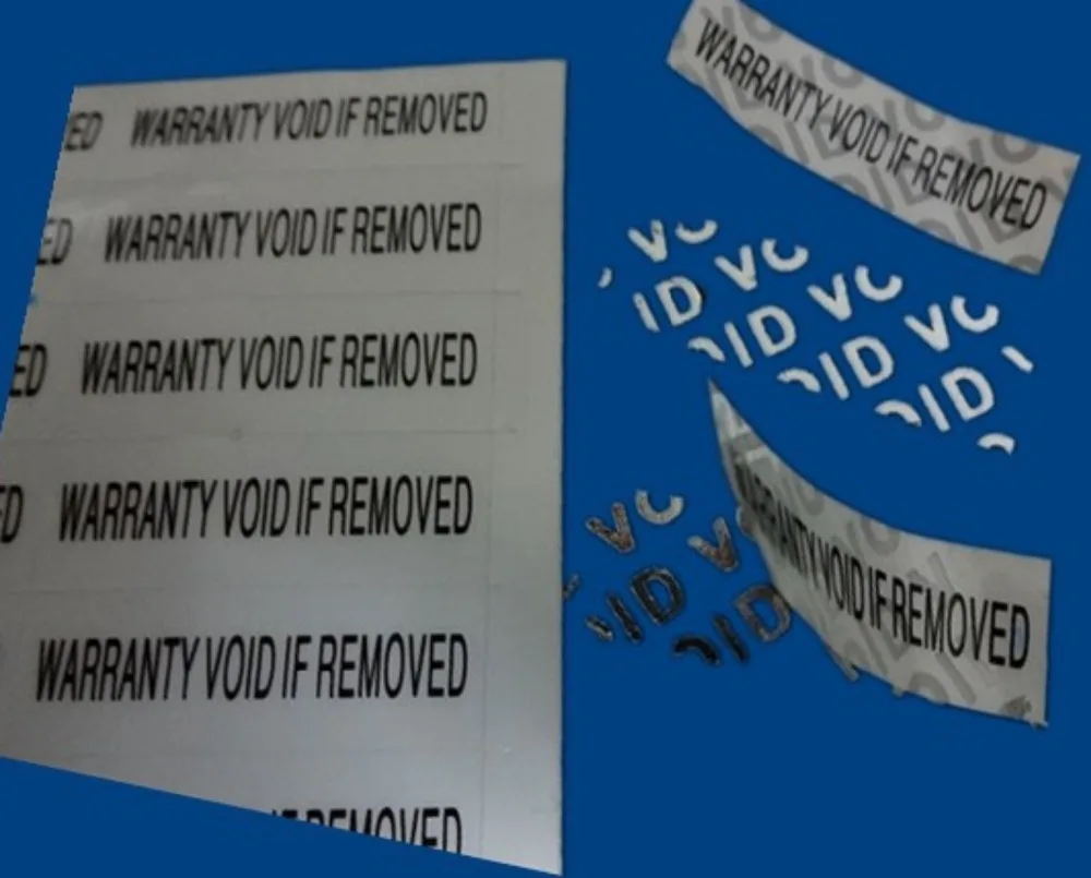 Заводская Прямая 10*30 мм матовая Серебряная пустая наклейка гарантия безопасности печать этикетка оставляющая слово "пустота" если удалена! Универсальный