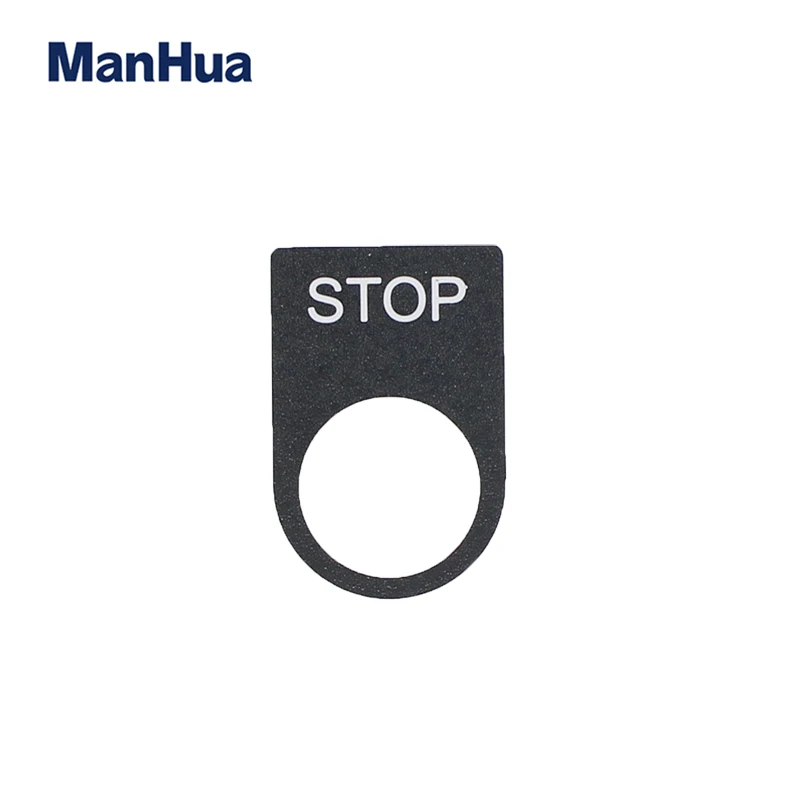 ManHua доска этикеток 22 мм Высокое качество кнопка переключатель Черный Знак Кнопка коробка