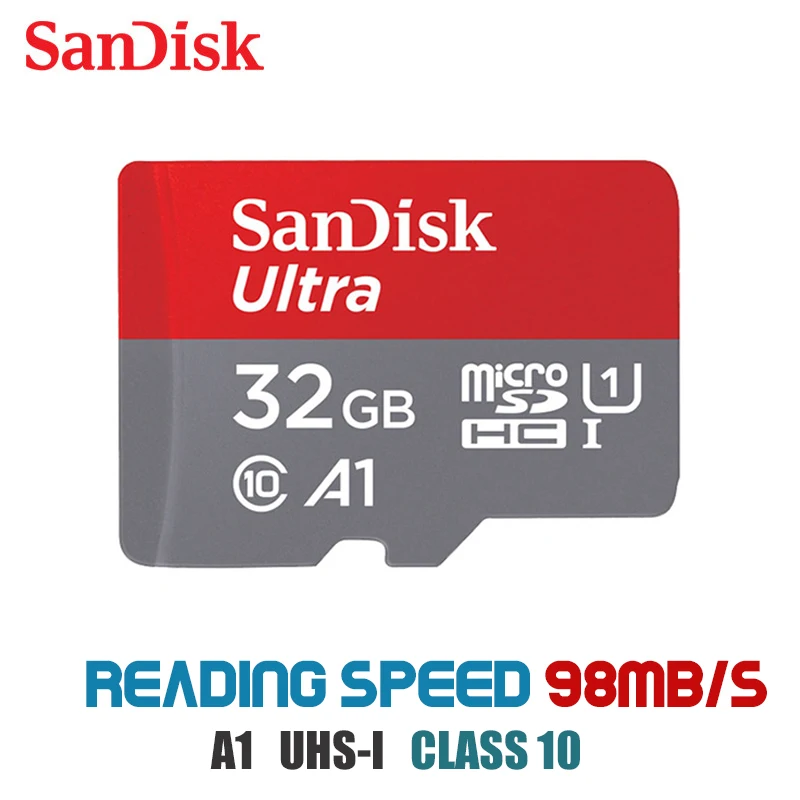 Карта micro sd sandisk 16 ГБ 32 ГБ 64 Гб 200 ГБ карта памяти micro sd 128 ГБ 256 Гб класс 10 до 98 МБ/с./с
