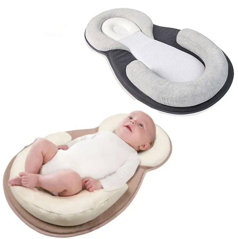 Baby Safe против скатывания Подушка для новорожденного младенца матрас подушки для сна позиционная площадка Предотвращение плоской головкой Форма подушки для 0-9 M