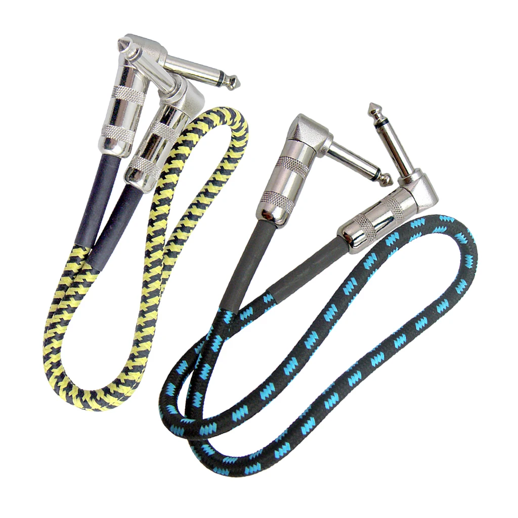 MagiDeal 2x Anti-noise Guitar Cable Effect Pedal Cable Short Audio Connection Cable Guitar Instrument Cable 