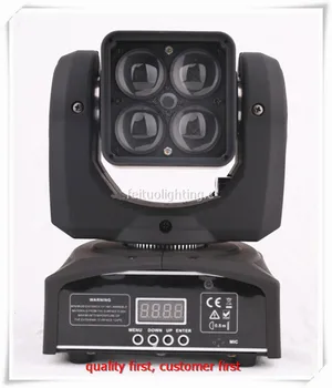 

10pcs/lot LED Stage Lighting Equipment 4x10w RGBW 4IN1 LED Zoom Wash Matrix Moving Head Light Mini Party Disco DJ Lights