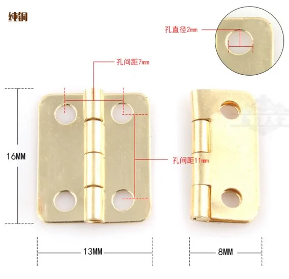 Multihole Cabinet Drawer Door Alloy Connectors Fastener Butt Hinges Hole Dia 4mm 