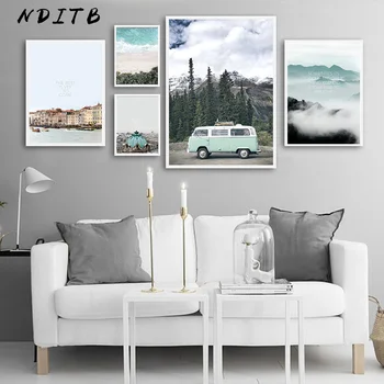 

Scandinavian Style Travel Landscape Canvas Wall Art Poster Nordic Print Painting Nature Decoration Pictures Modern Home Decor