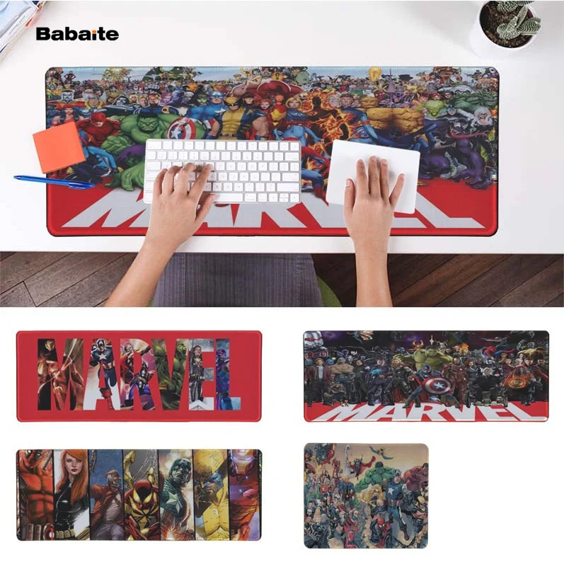 

Babaite New Design The Marvel Universe Office Mice Gamer Soft Mouse Pad Free Shipping Large Mouse Pad Keyboards Mat