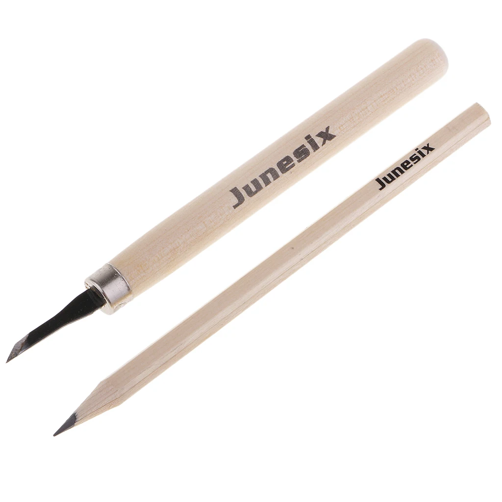 6 Pieces/set DIY Rubber Stamp Carving Block Kit with Cutter Art Chisels Tools for DIY Crafts