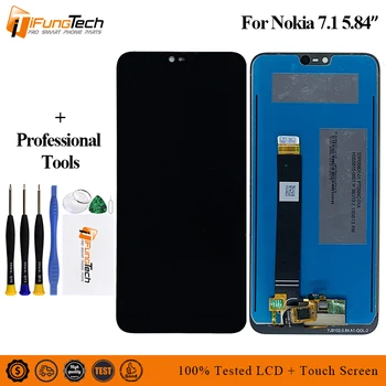 

Original For Nokia 7.1 LCD Display Screen Touch Digitizer Assembly for Nokia7.1 LCD Display 5.84" Replacement Spare Repair Parts