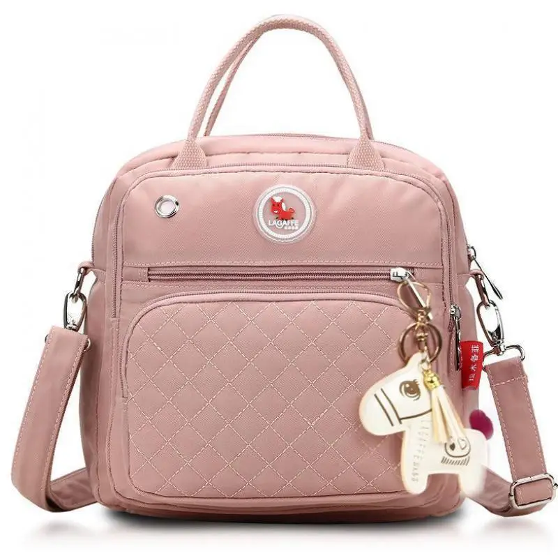 Многофункциональный подгузник для мам сумка с рисунком лошади рюкзак дорожная водонепроницаемая сумка нейлоновая сумка для коляски Органайзер Сумка - Цвет: pink