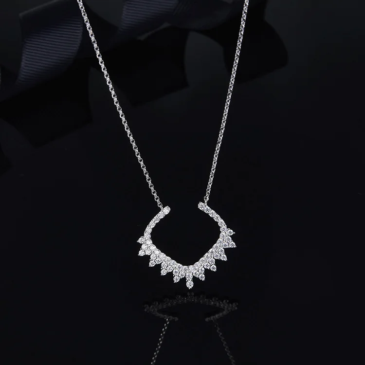 

INS-APM Tooth Lace Design Sensory Necklace Female Villagers 925 Silver Mesh Red Eardrop Female Delicate Quadrilateral