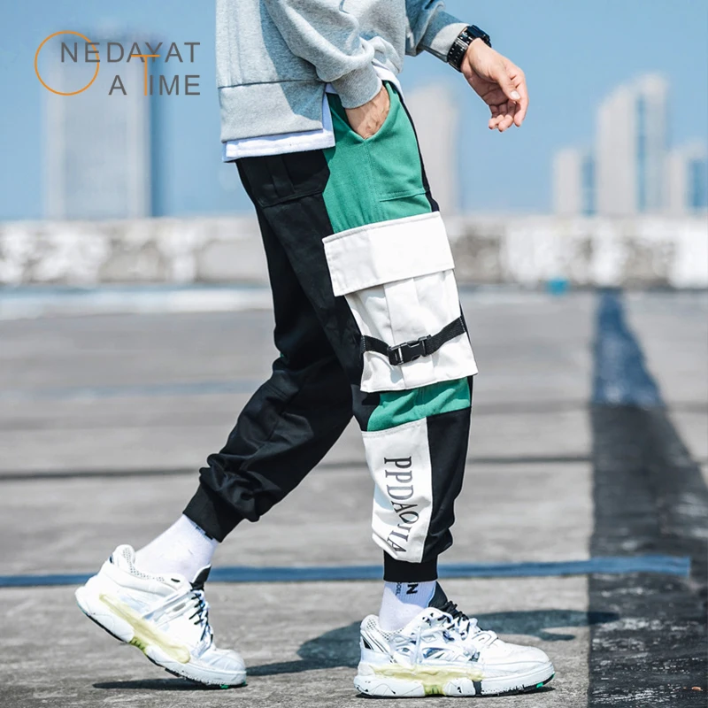 

Mens Sweatpants Side Pockets Cargo Harem Pants Man Joggers Trousers Hip Hop Men Japanese Style Casual Streetwear Urban Tide Pant