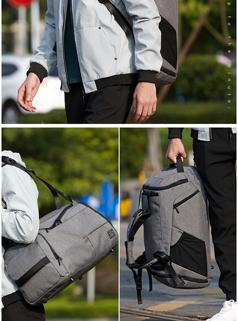 35L Men 2 in 1 Travel Bags for Handbag and Backpack New big Capacity 2018 brand Fashion Duffle Bag Anti theft hand luggage bag 33