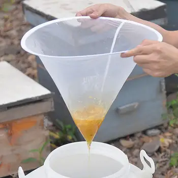 

2pcs Honey Fiber Tapered Filter 150 Mesh Beekeeping Practical Tools Purifier Apiary Cleaning Equipment