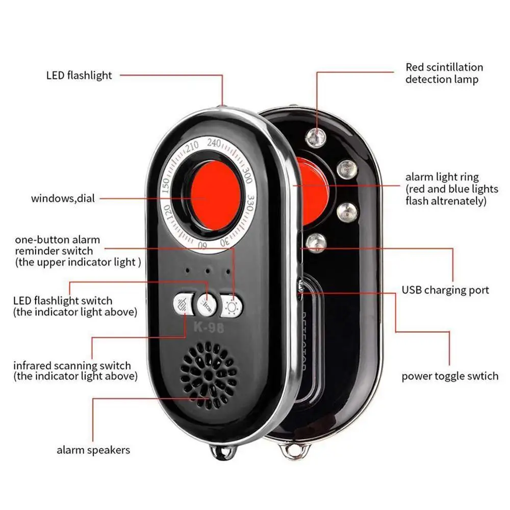 Многофункциональный легкий инфракрасный детектор камера Детектор инфракрасный анти-Камера сохраняет Личная безопасность