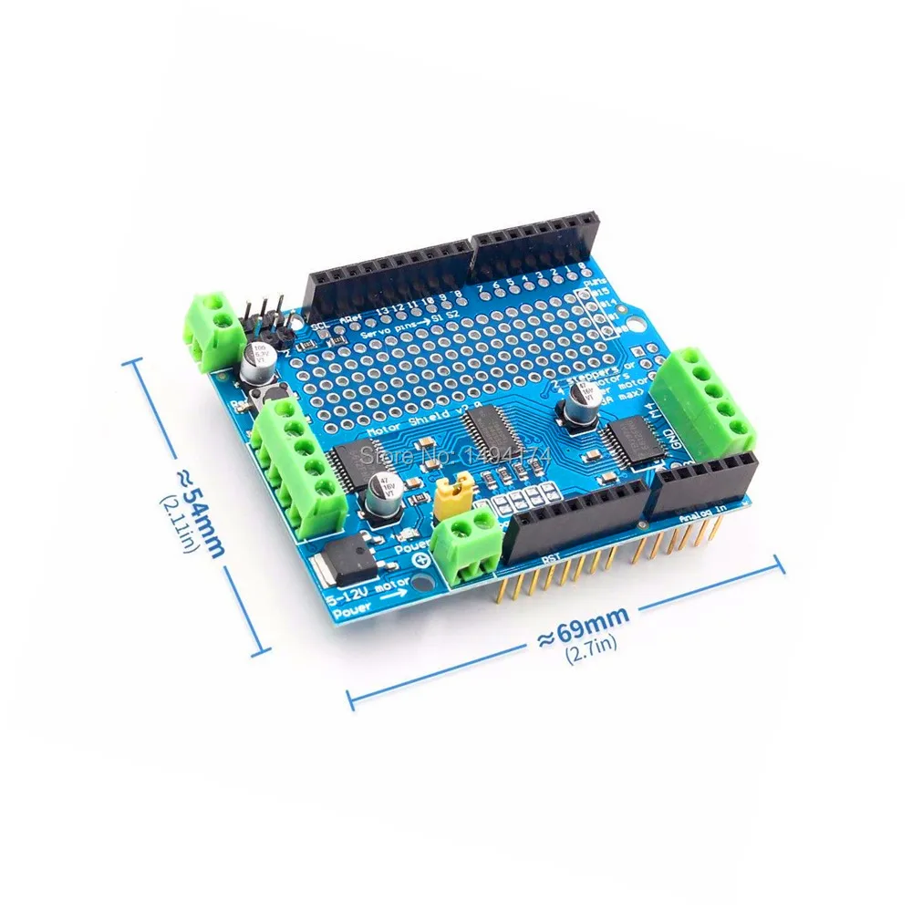 WQScosea Q8S 363 I2C TB6612 шаговый двигатель PCA9685 Servo MOSFET драйвер щит V2 плата для Arduino Uno Mega R3