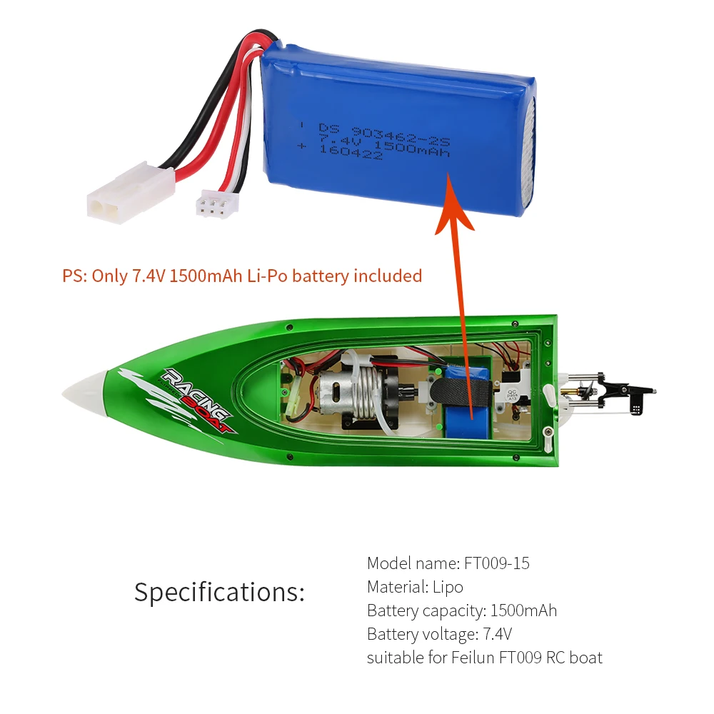 Feilun FT009 RC Boat|spare part|7.4v 