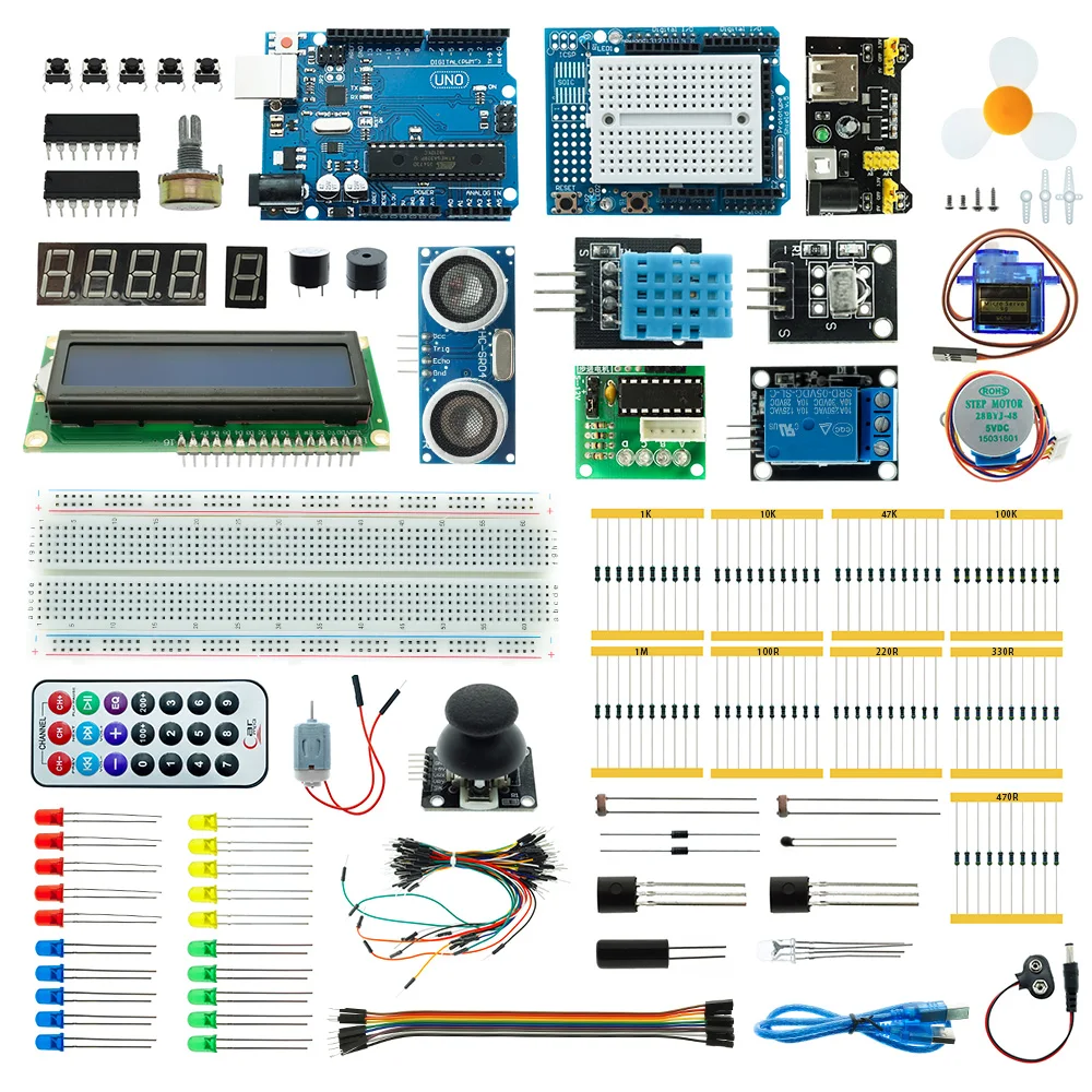 

UNO R3 Project Super Starter kit/Learning Kit(UNO R3) UNO R3 Projects W+ 34 Projects Learning Suite With Retail Box for Arduino