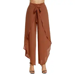 4 цвета Леггинсы Для женщин Высокая Талия летние широкие брюки леггинсы брюки дышащий эластичный пояс шнурок хип-хоп Легинсы 77069
