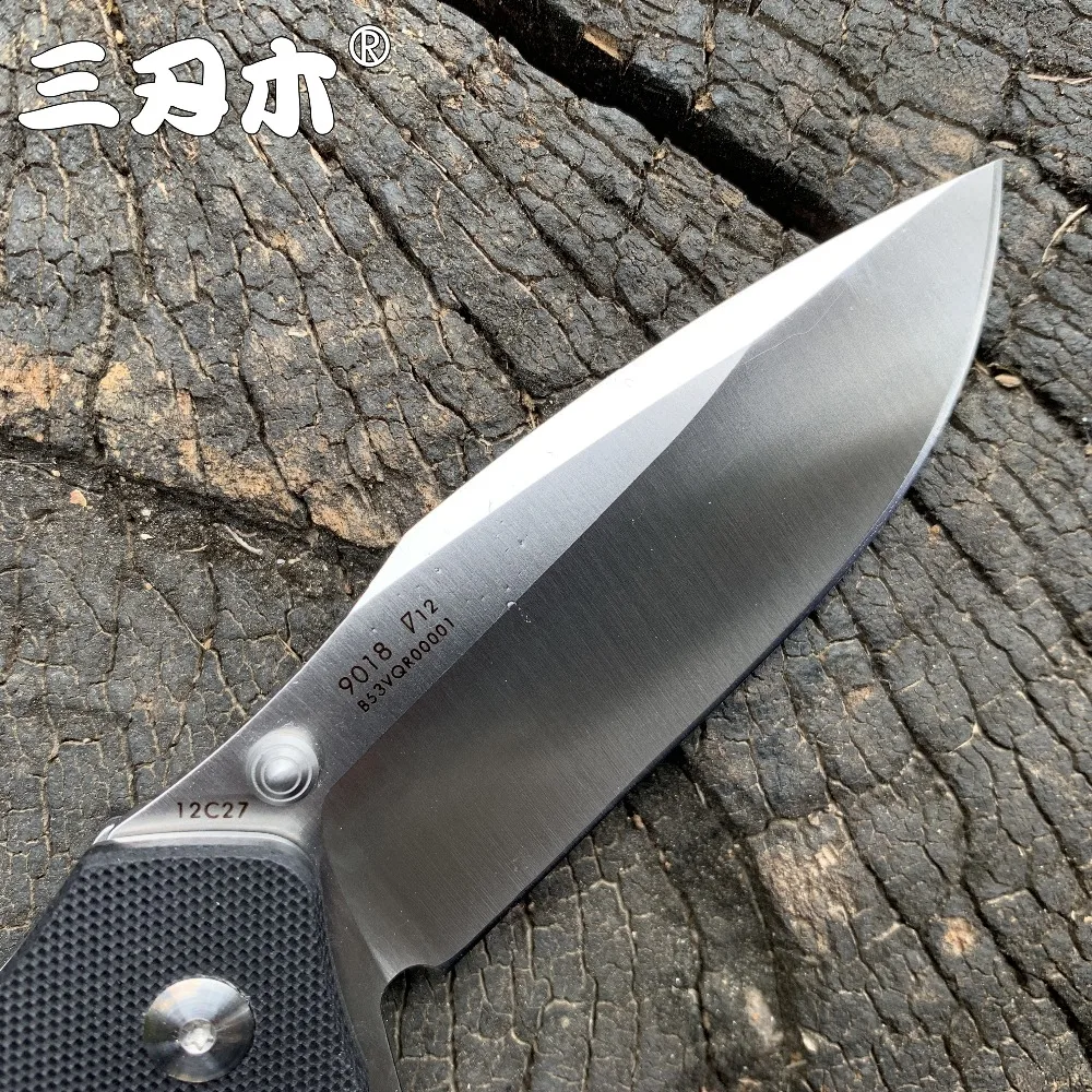  Sanrenmu 9018 Pocket Folding Knife 12C27 Blade Utility EDC Multi-purpose Tool Gift Outdoor Hunting 