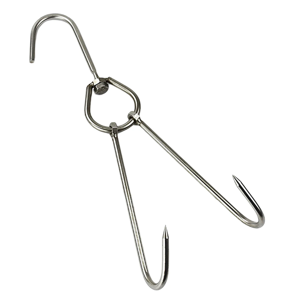 MagiDeal 5pcs Stainless Steel Beef Meat Hooks Roast Duck Bacon Shop Hook BBQ Storage Hanger Bread Hook Tools
