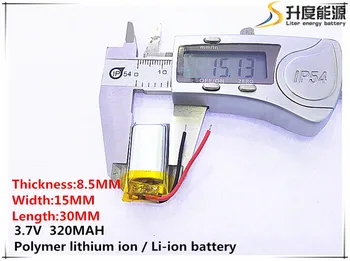 

5pcs [SD] 3.7V,320mAH,[851530] Polymer lithium ion / Li-ion battery for TOY,POWER BANK,GPS,mp3,mp4,cell phone,speaker