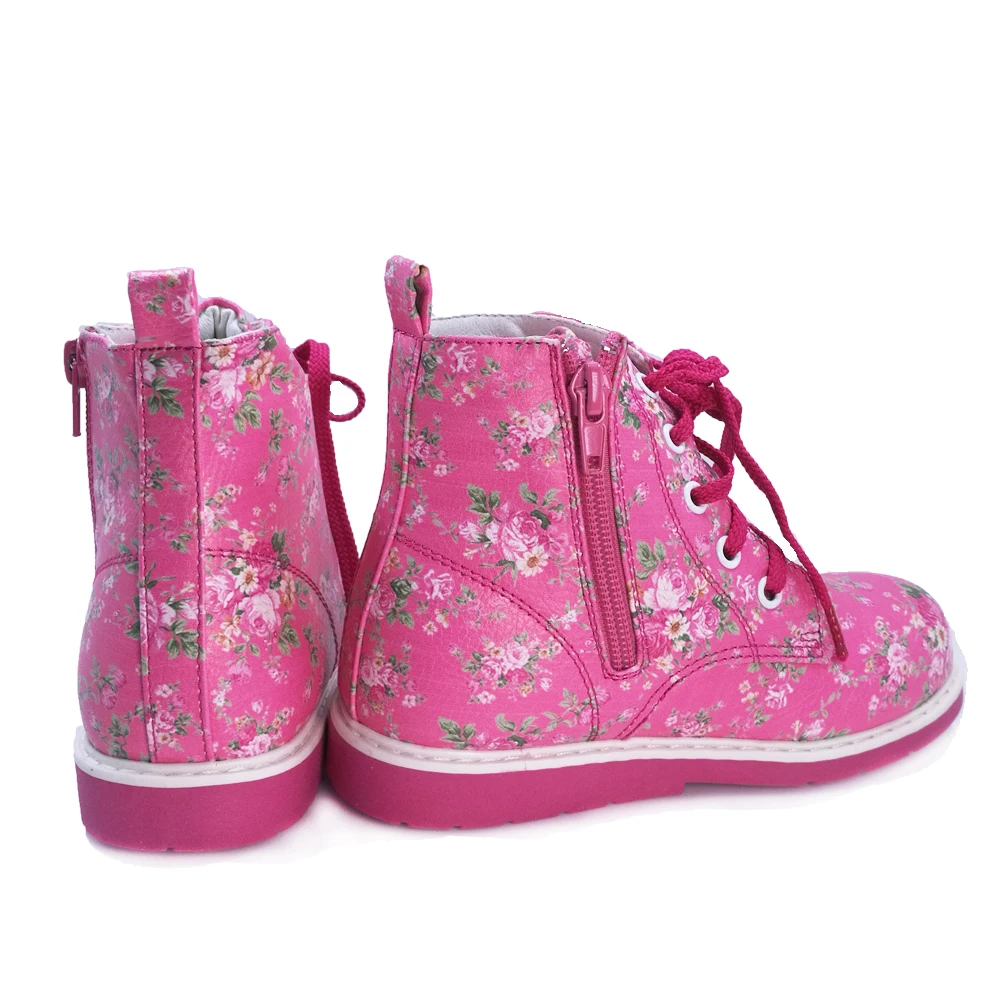 Ortoluckland/повседневная кожаная обувь для маленьких девочек; ортопедическая обувь для детей; белые ботинки в римском стиле на шнуровке; сезон весна-осень-зима