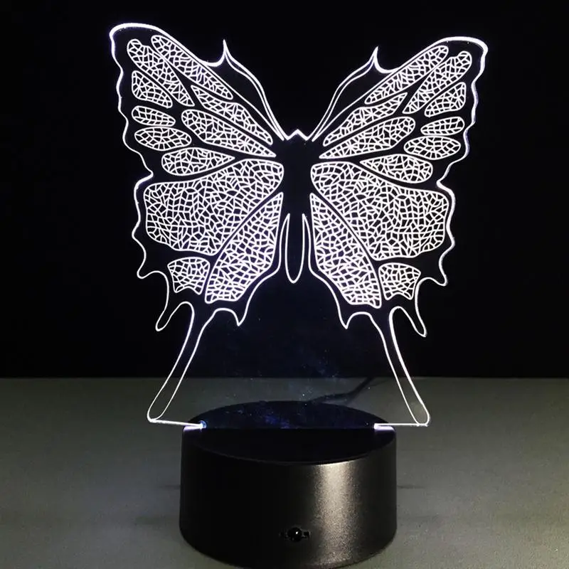 

Butterfly 3D Visual Led Night Lights 3D Table Lamp Led Night Light Remote Switch Decorative Lighting Mood Lamp YUNLIGHTS