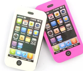 

Free shipping 10pcs/lot Creative Cute Mobile Phone Shaped Rubber Pencil Eraser Students Stationery Gift Toy Prize