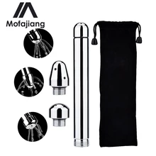 Enema Anal Douche Shower Cleaner Feminine Vaginal Butt Plug Cleaning Tool 3 Enema Nozzle Metal Enemator Colonic Washing Adults ball type vaginal enema syringe vagina enemator anal cleaner health products 89ml