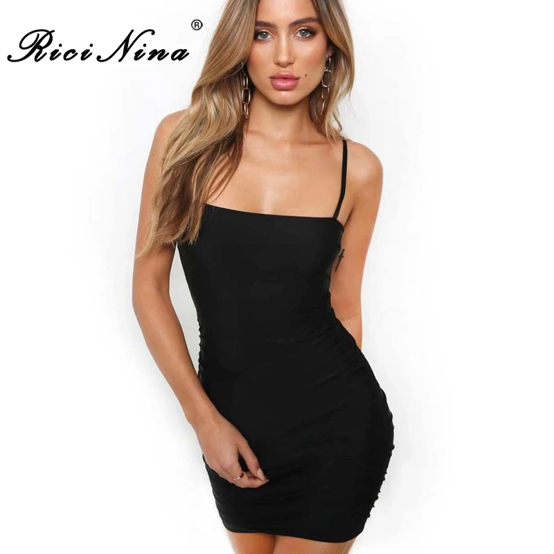 RICININA 2019 Women Dress Woman Sexy Square Collar Spaghetti Strap Bow Bodycon Dress Famale Summer Slim Bandage Party Dress RICININA 2019 Women Dress Woman Sexy Square Collar Spaghetti Strap Bow Bodycon Dress Famale Summer Slim Bandage Party Dress