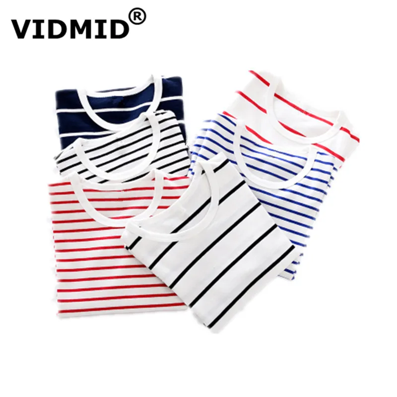 

VIDMID autumn Baby Kids boys girls clothes T-shirts striped Long Sleeve Cotton tops Tees Baby boys Girls Clothes tees tops 2001