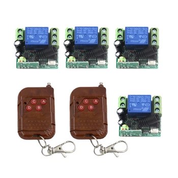 

Free shipping 12V 10A 1ch door access Auto control rf wireless remote control switch system 4 receiver & 2 transmitter SKU: 5425