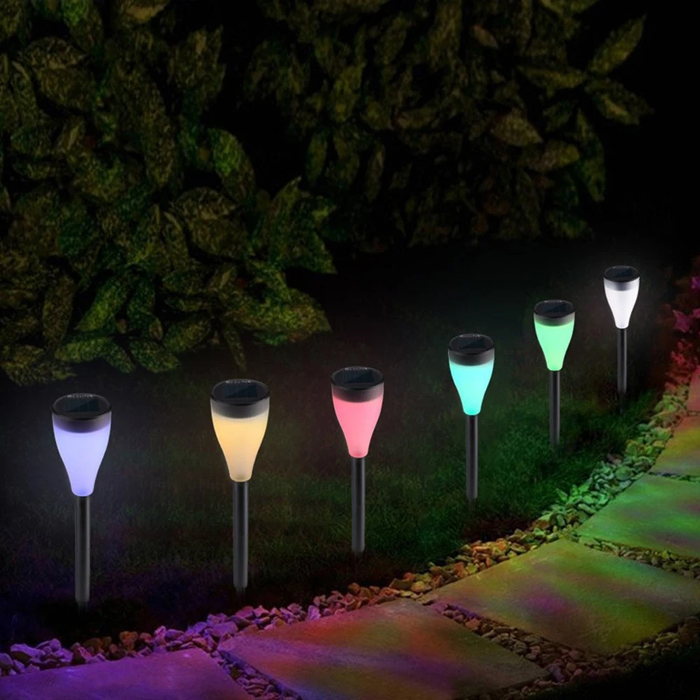 

LED Solar Outdoor Lawn Light Waterproof Colorful Color Hanging Lamp 6pcs Waterproof Automatic Color Change Landscape Lighting